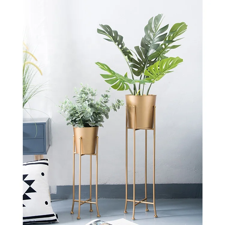 Garden Decoration Supplies Balcony Pots Planters Metal Bucket Flower Holder Hanging Flower Pots Large Bucket Flower Holder