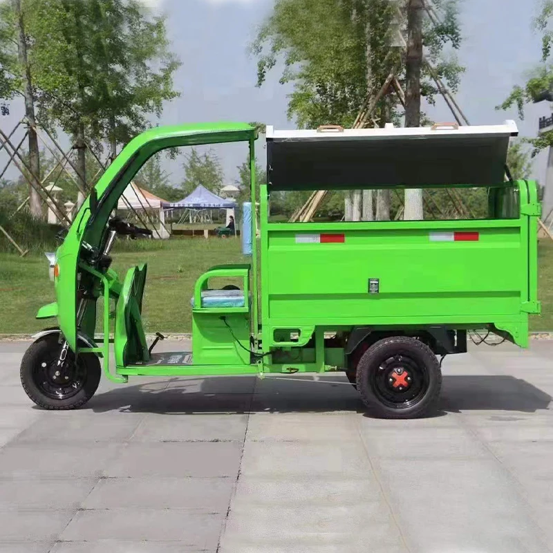 Commercial Three-wheeled Garbage Truck Electric Three-wheel Sanitation Vehicle That Can Dump