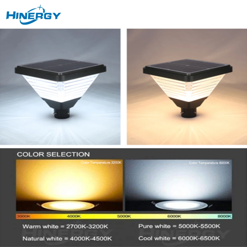 Solar Pole Light Outdoor Solar Street Garden Pole Light For Pathway Courtyard Drive Way Lighting