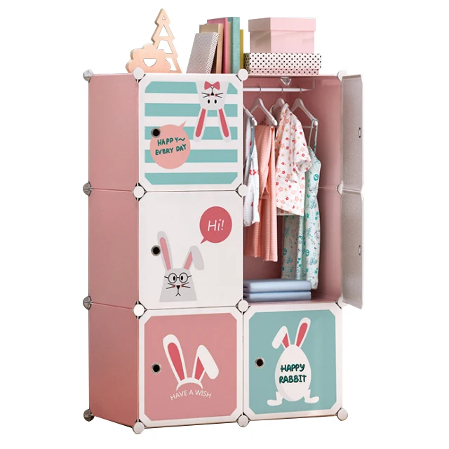 
Bedroom Foldable Cabinets Metal Colour Cube Wardrobe Kids Wardrobe Bedroom Furniture 