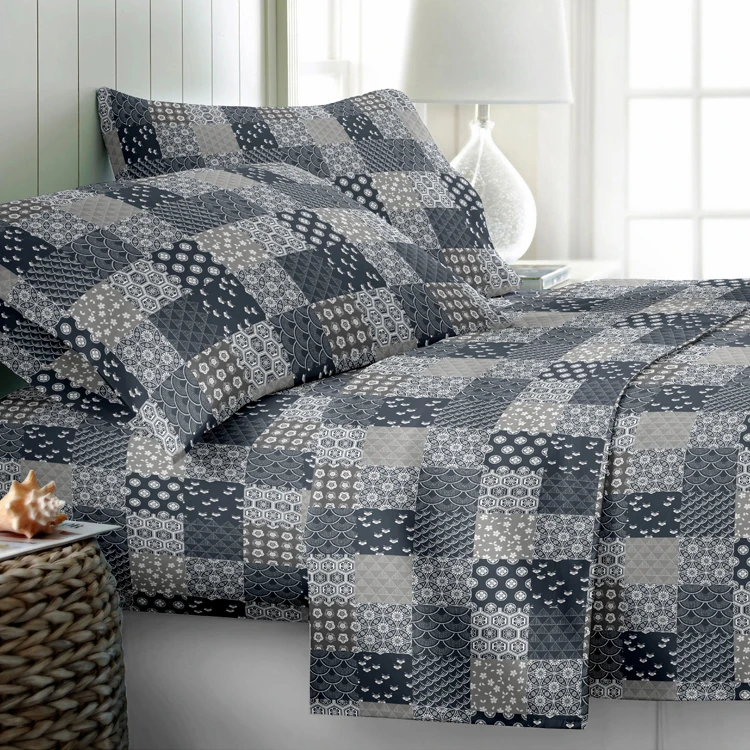 King Sheets Microfiber Sheets 1800 Soft Hand Feeling Bed Linens Include Flat Sheet Pillows