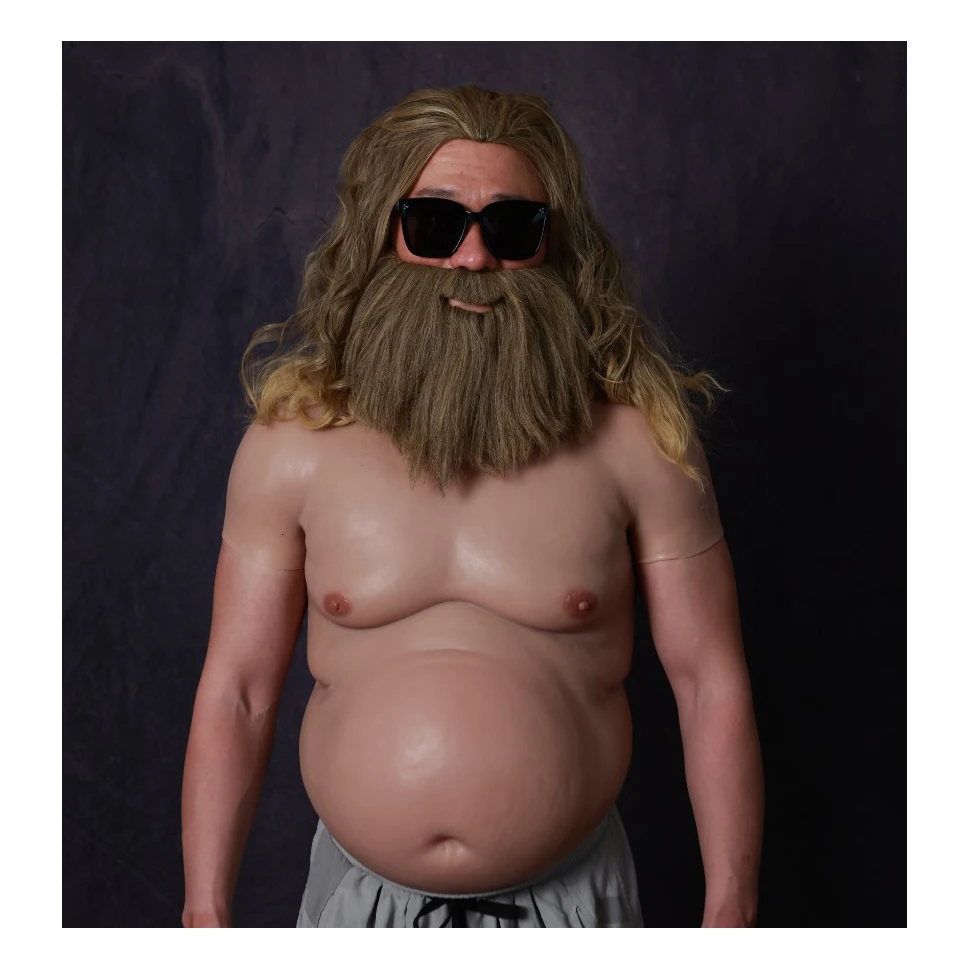 caixin Silicone Male beer belly Body Suit Cosplay Belly Muscles Muscle Suit Muscle Suit Realistic Cosplay