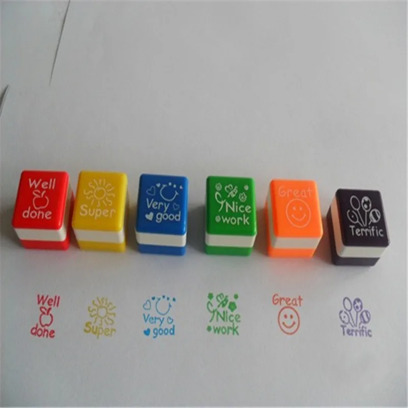 2019 Teacher self inking stamp square Cartoon motivation self inking funny teacher stamps