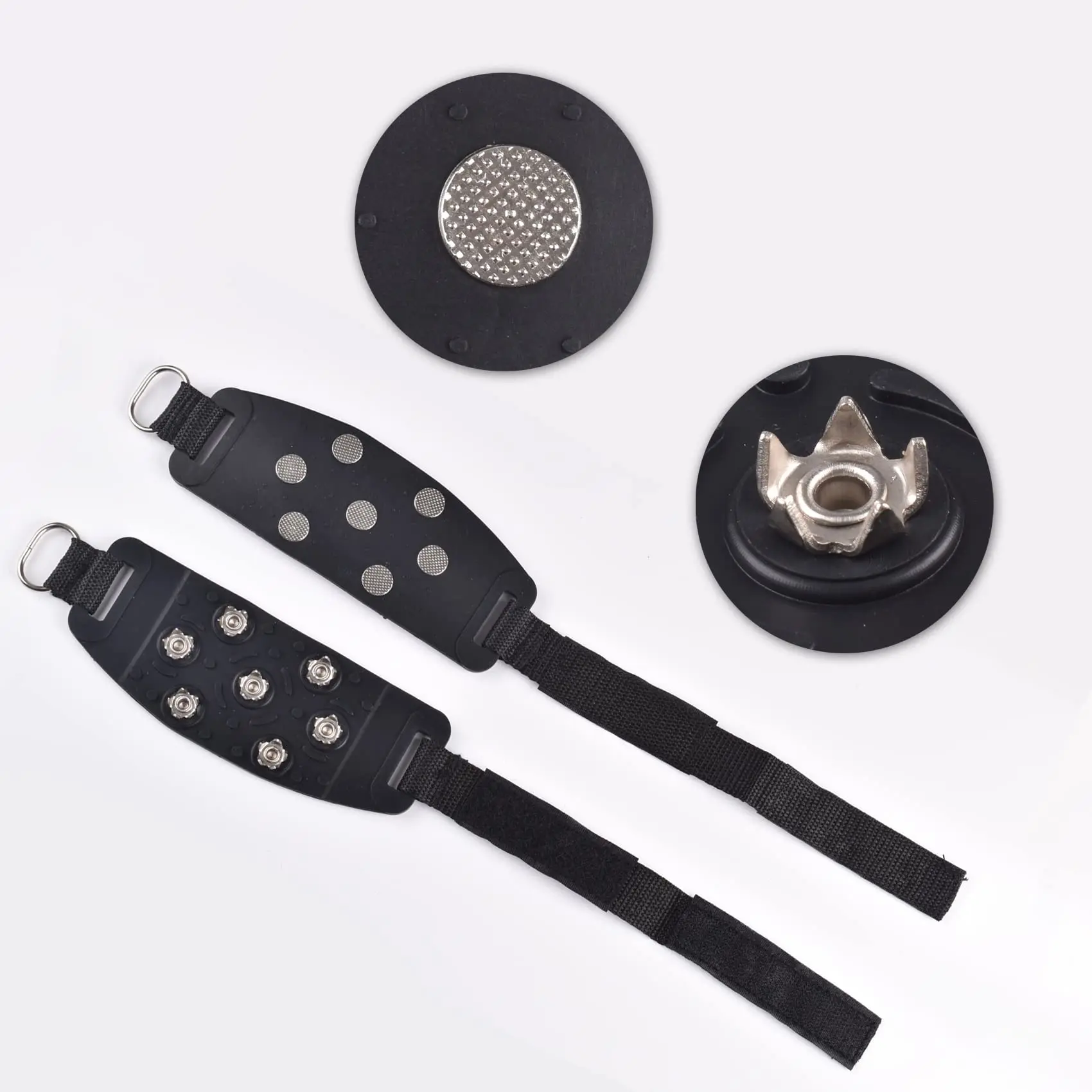 Crampon Traction Cleats Anti-Skid Traction Grips Crampons Spikes 7 Point Cleats for Footwear for Walking, Jogging, Hiking, Mount