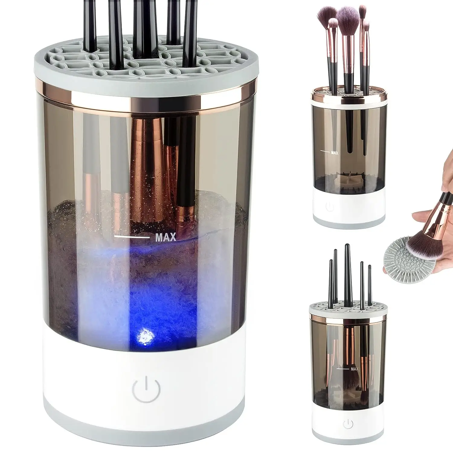 3 in 1 Automatic USB Makeup Brush Cleaner Dryer Machine Portable Electric Makeup Brush Cleaner Device