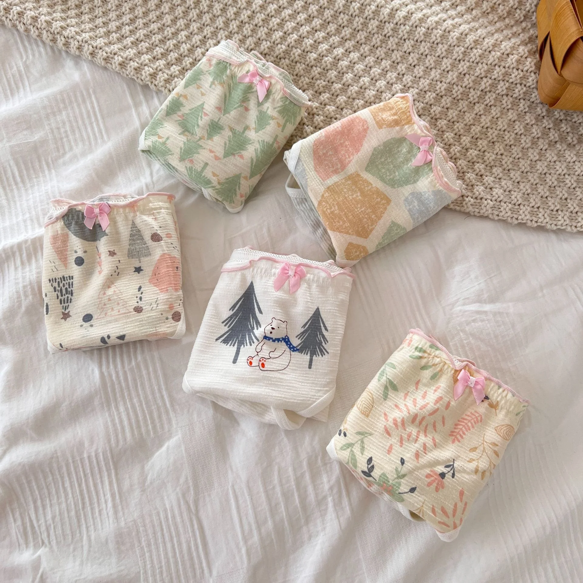 Cute Cartoon Shape Teen Girls Panties Japanese Low Waist Underwear Women Cotton Crotch Young Girl Underwear