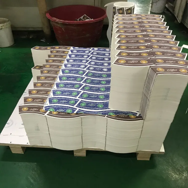Raw materials for paper cups making machine printing pe coated die-cut paper cup fan cup paper
