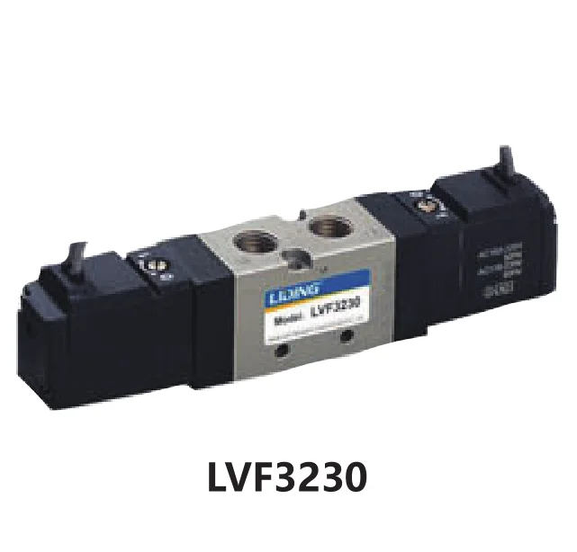 
LVF series dc 24v solenoid flow control 5/2 way pneumatic valve 