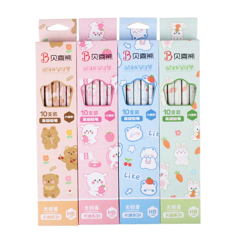 Multicolor School Office Supplies Creative Cartoon Set of 10 Pencils