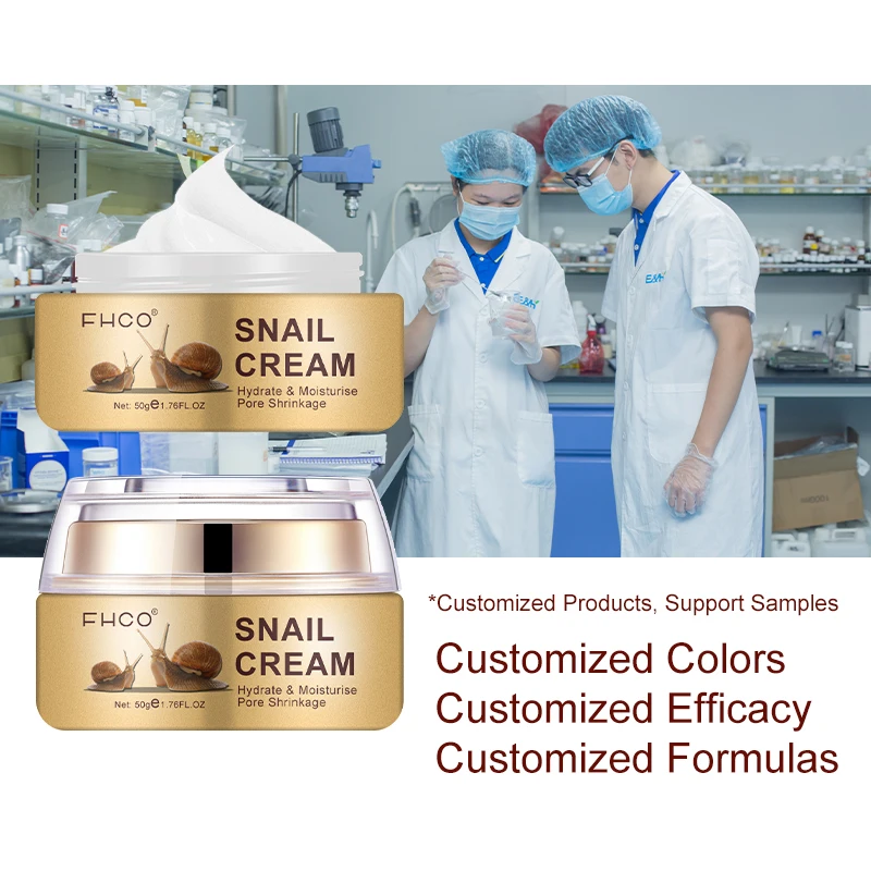 Custom Snail Skin Care Whitening Moisturizer Anti Aging Face Cream Snail 96 Mucin Power Essence For Face Cream