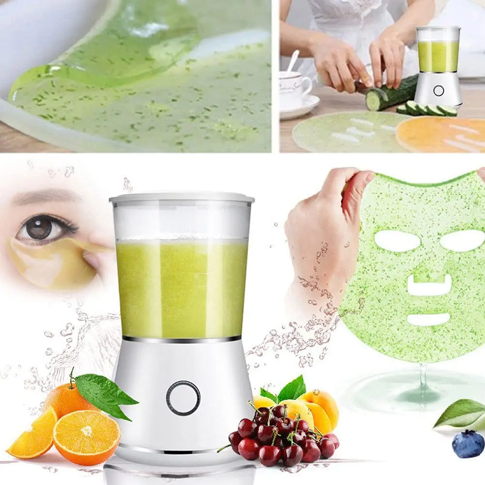 
 2021 Smart Home use Automatic mini DIY fruit vegetable natural facial mask maker machine with 16pcs collagen tablets  