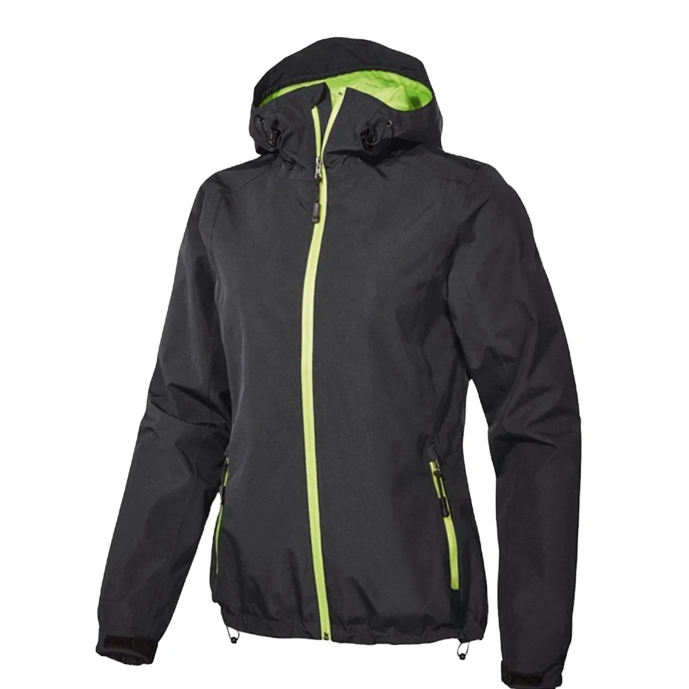 Lightweight high-visibility snowproof and waterproof raincoat with nylon mesh