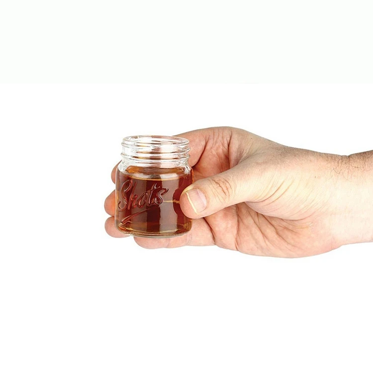 50ml Mason Jar Shot Glasses Mini Mason Jar Shot Glass with Cap