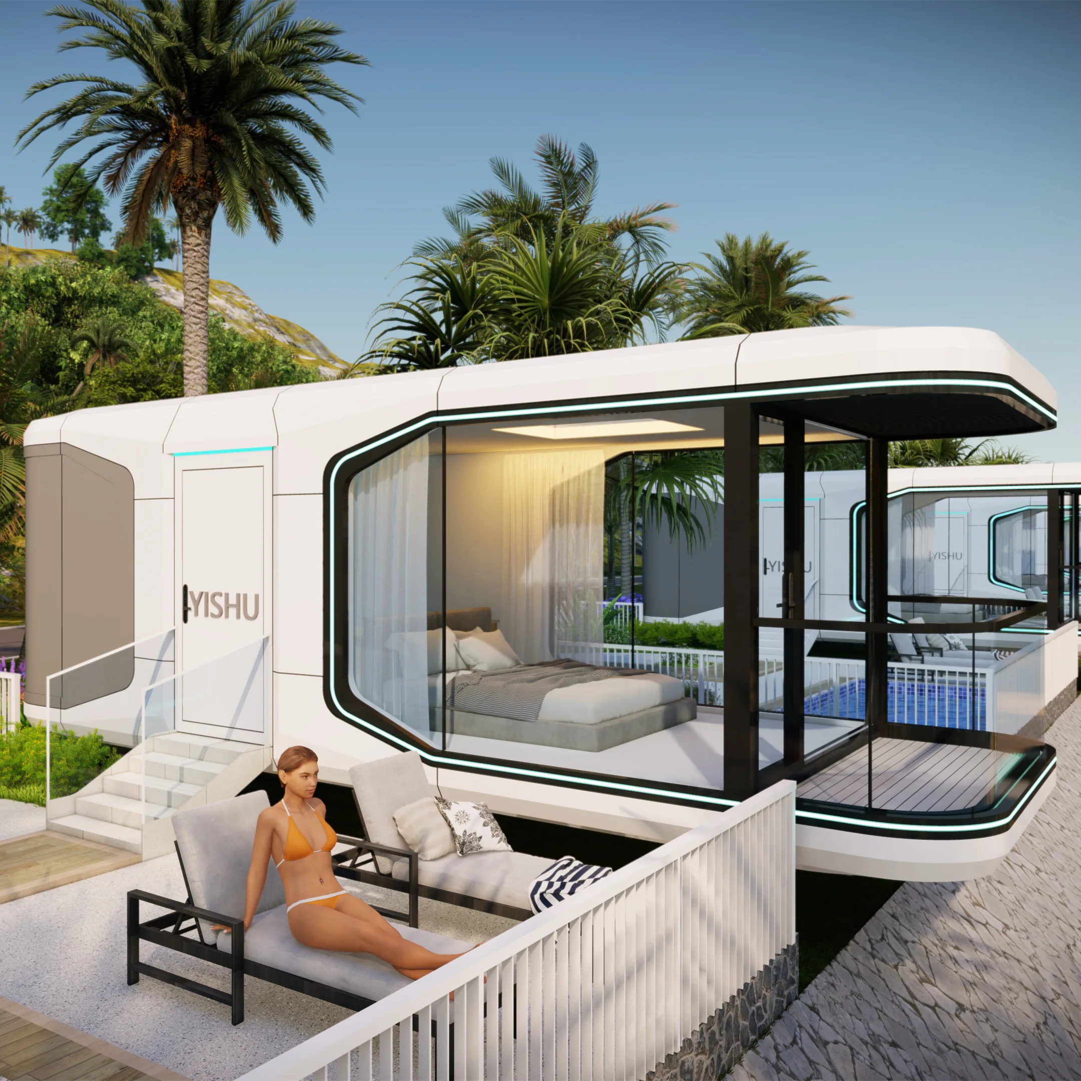 moving chinesse prefab houses capsule concept interconnected capsul-house