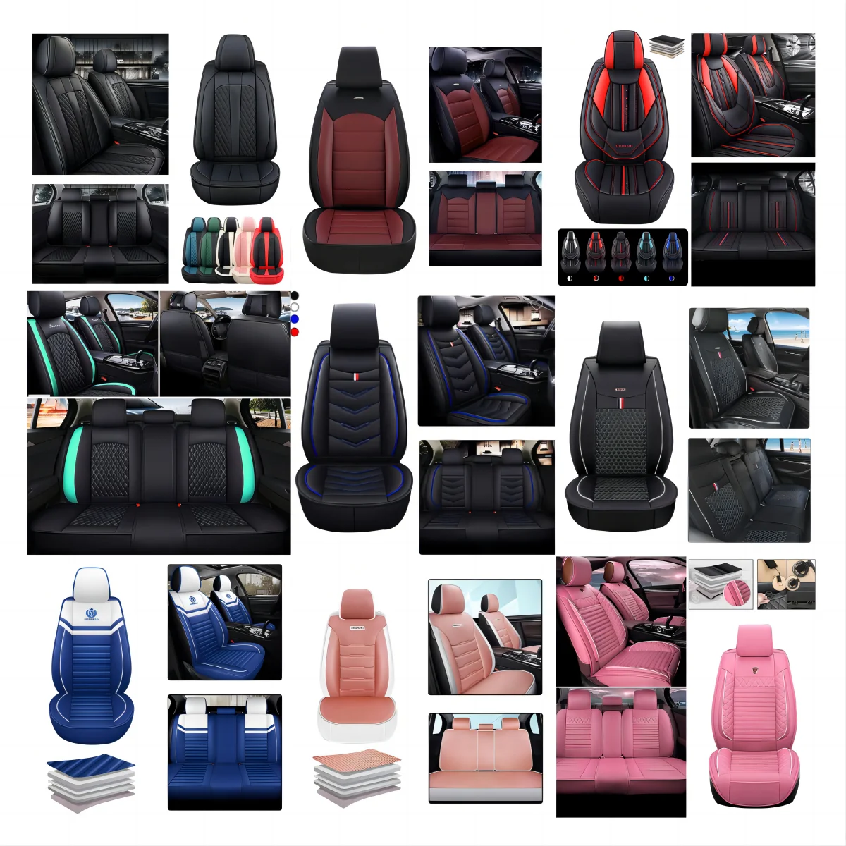 Muchkey Hot Selling Various Universal Car Seat Covers Set for Wholesaler Retailer Physical Store Online Store