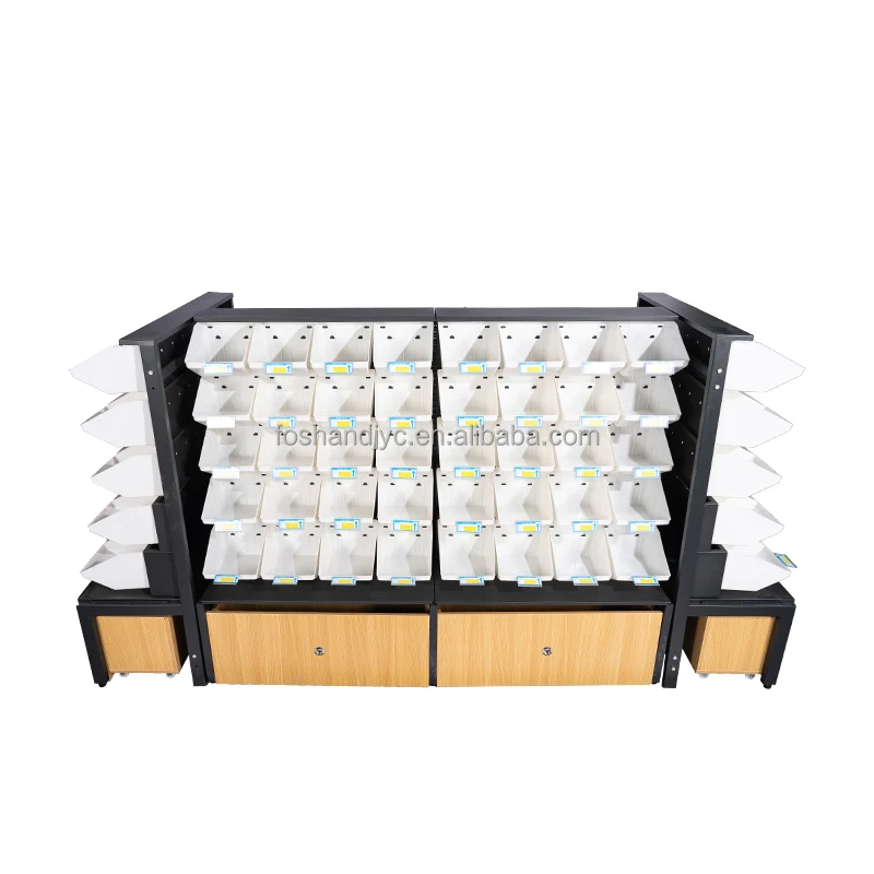 Supermarket Convenience Store Shop Display Stand Steel Wood Gondola Rack Bulk Weighing Displaying Candy Snacks Display rack