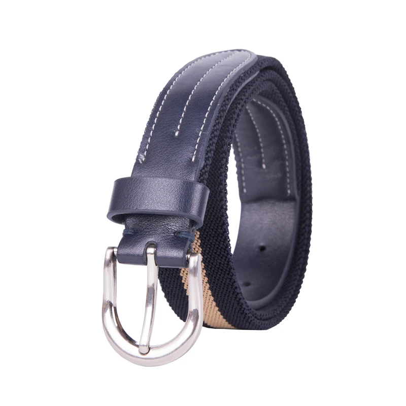 Stretchable  with Leather Woven  White Buckle Adjustable Color Material Origin Braided Rope for Men Custom Logo Golf Belt