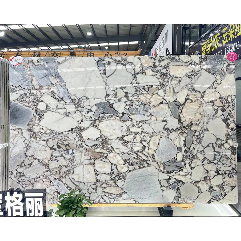Chinese Blue with white Ocean Storm marble tile & slabs for floor and wall decoration or countertops