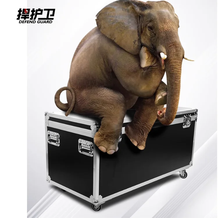 Portable fireproof aluminum flight case with rigid EVA foam insert, suitable for storage  case of tools and hardware accessories