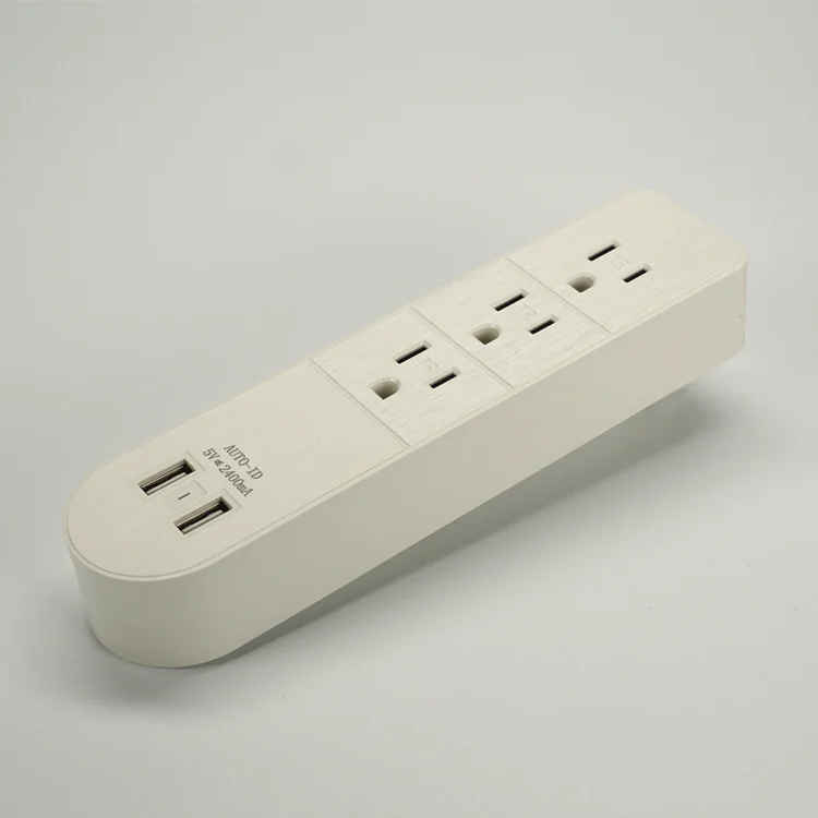 3 Outlets Extension US Plug,2 USB Power Extension Socket,us wall extension socket