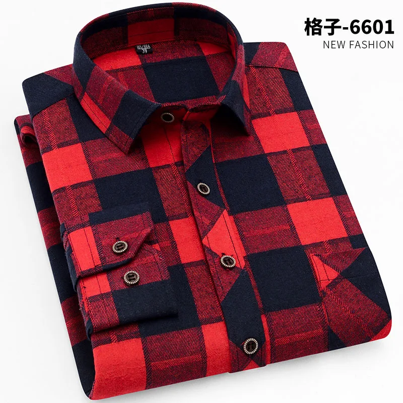Arrival Stretch Mens Shirts Men Plaid Flannel Shirt 2022 Wholesale Custom New Long Sleeve Full Sleeve Casual Pocket Tracksuit