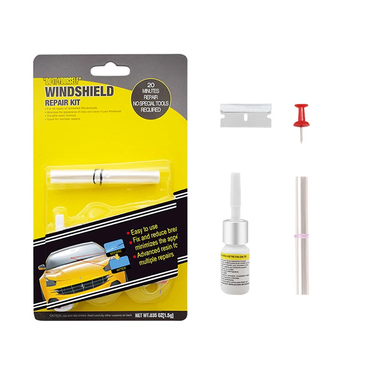 Auto Windscreen Repair Tools DIY Glass Cracks Professional Car Glass Windshield Kit With Chip Crack Repair Fluid