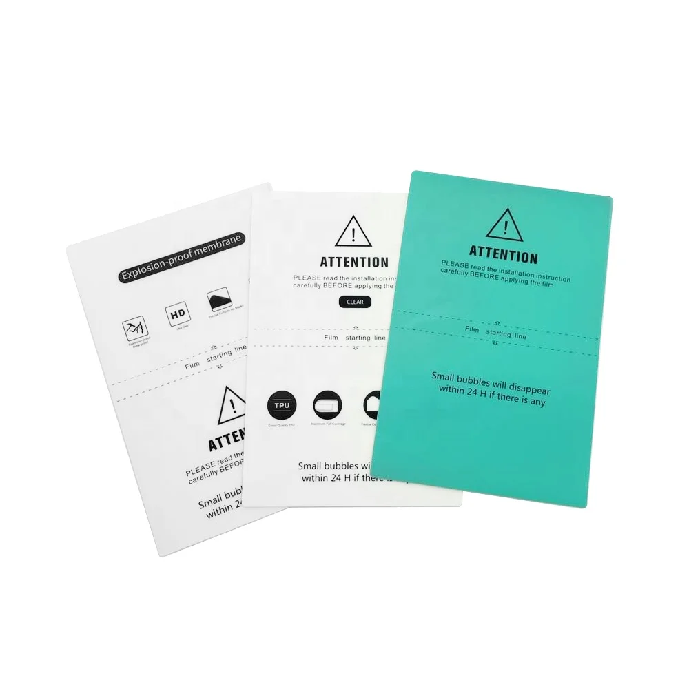 Factory Wholesale High Quality Best Price 180mm x 120mm Soft Hydrogel TPU Film for film cutting machine