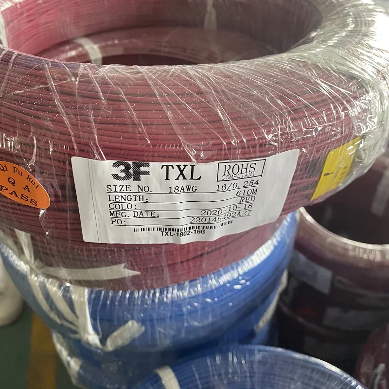 125C 60Vdc or 25Vac Colors Auto Wires Brown Red Yellow Black Color XLPE Insulation Jacket Cable Tinned/Bare Txl Automotive Wire