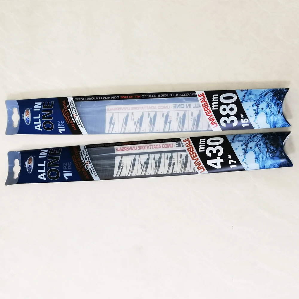 New design clear PVC PET PP plastic car windshield wiper blade pillow packaging box