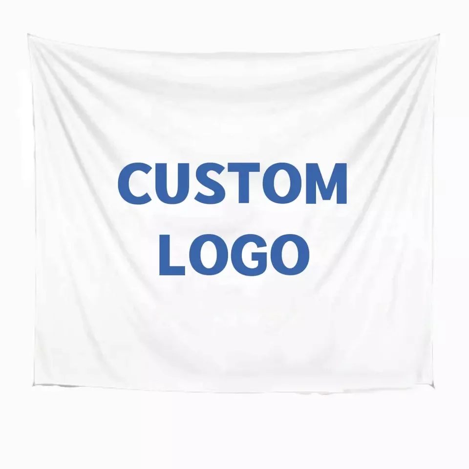 Custom Logo Printed Wall Hanging Tapestry for Home Decor, Customized Tapestry, Custom Size Wall Tapestry Woven Designer Plain