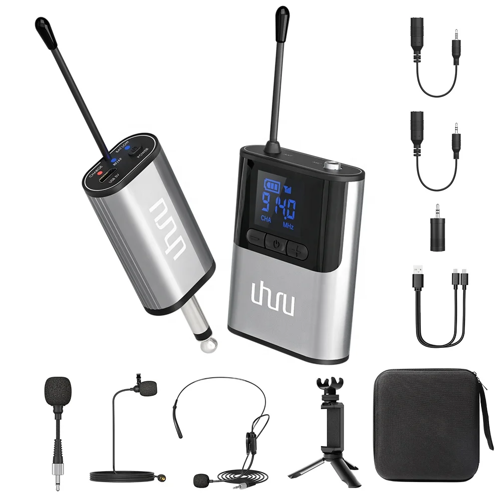 Профессиональный беспроводной петличный микрофон MAONO uhf с гарнитурой