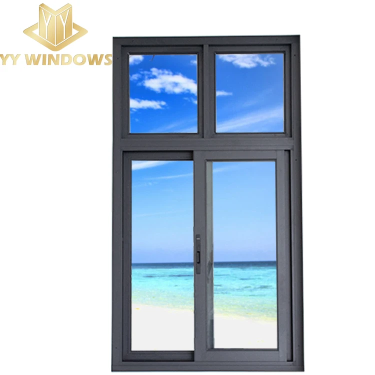 Сертифицированное алюминиевое раздвижное окно американского стандарта NFRC для коммерческих и жилых помещений с 2 треками 3 4