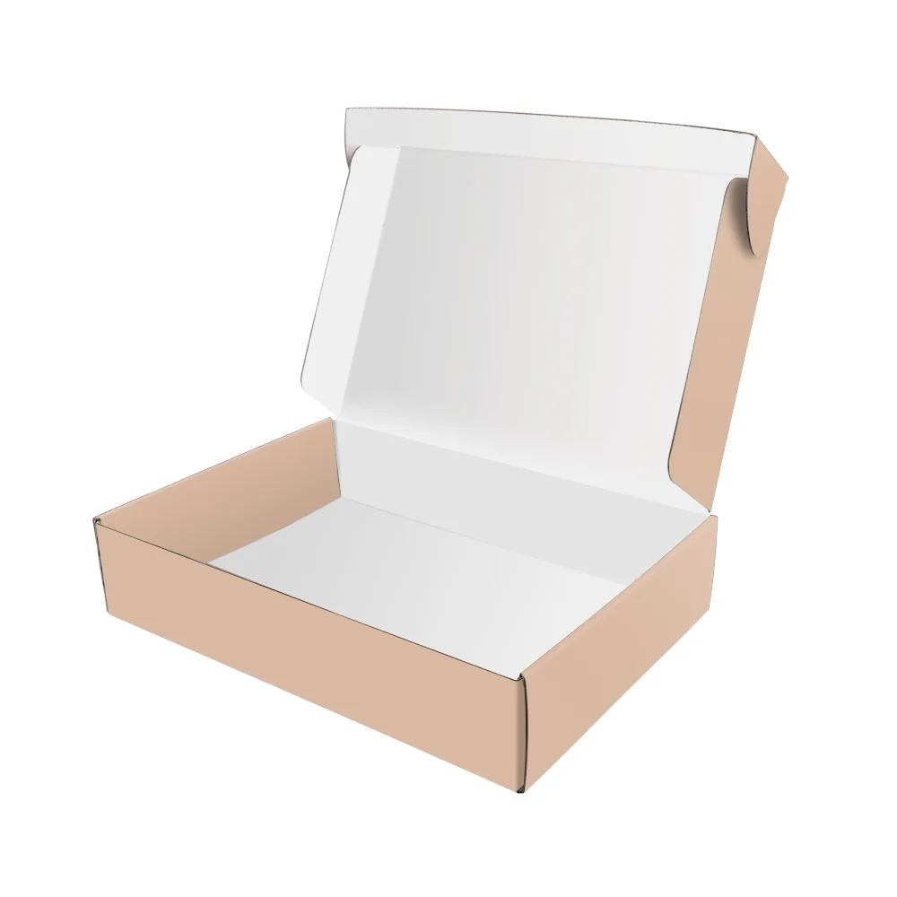 Custom Logo Print Large And Small Mailer Box Black Pink Postal Box Color Kraft Corrugated Clothing Packaging Shipping Box