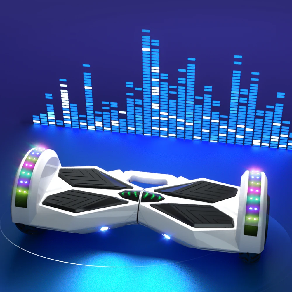 China Yongkang 700w Kick Electric Scooter Go Kart 2 wheel Hoverboard Music Speaker LED 6.5 Inch Hoverboard  E Scooter