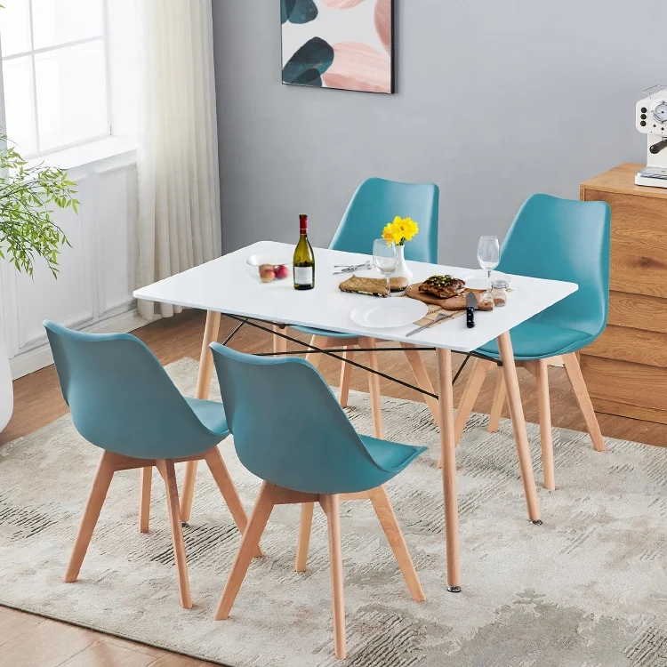 Factory Cheap Nordic White Black Blue Tulip plastic PP seat kitchen chair custom dining room chairs for home