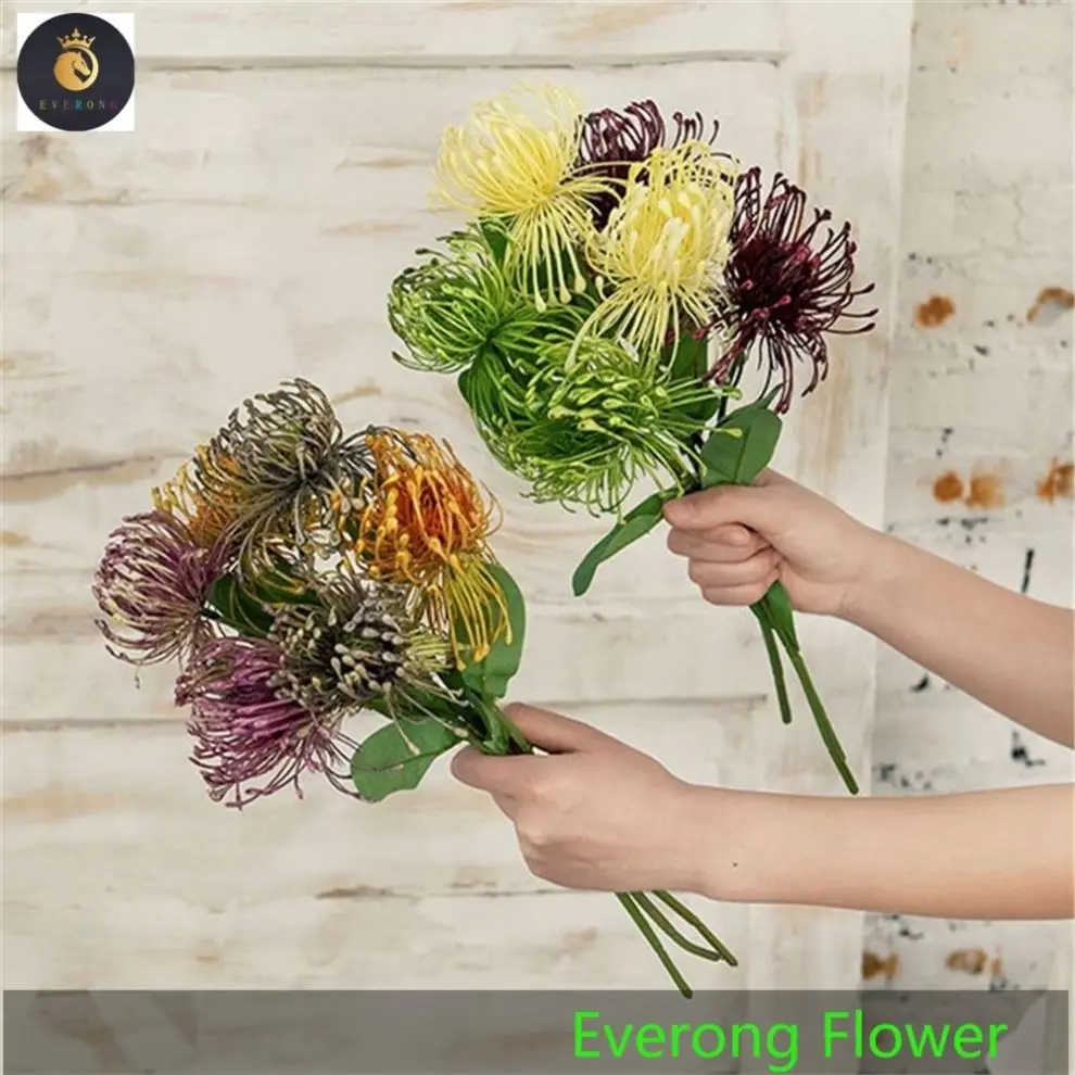 A-607 Multi Color Chrysanthemum Home Decoration Flower Plastic Orange Chrysanthemum