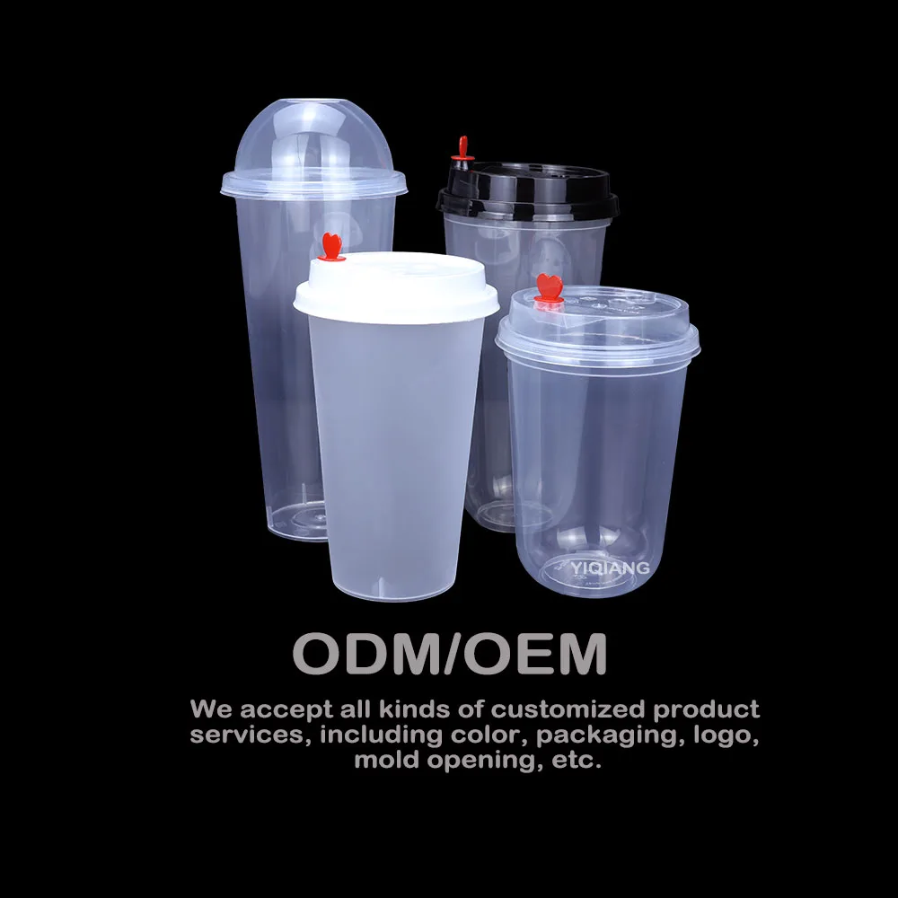 Wholesale 500ml Disposable Plastic Taza De Cafe Beverage Cup for Milk Tea and Iced Drinks