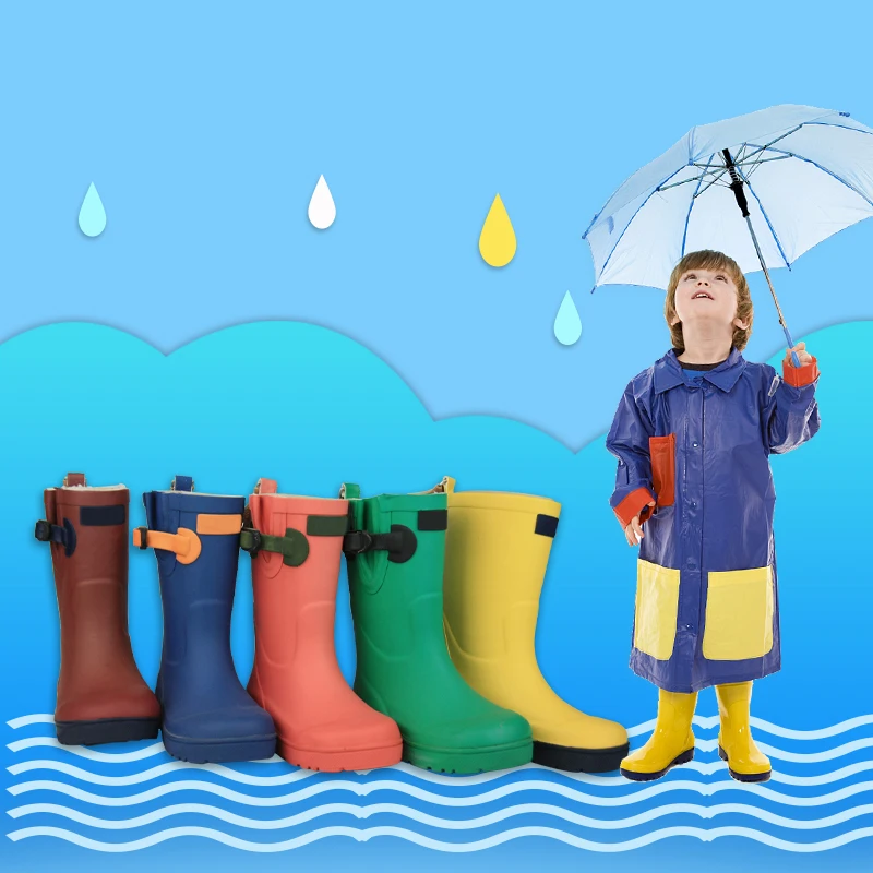 
Wholesale Waterproof Toddler Girls Rubber Kids Wellies Rain Boots for Children 