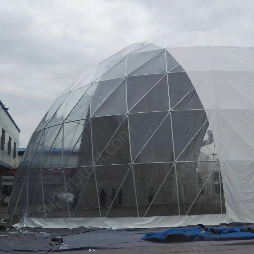 25 м купольная палатка диаметр иглу геодезическая Q235 стальная конструкция палатка для кемпинга Роскошная Торговая выставка глэмпинг круглая уличная купольная палатка