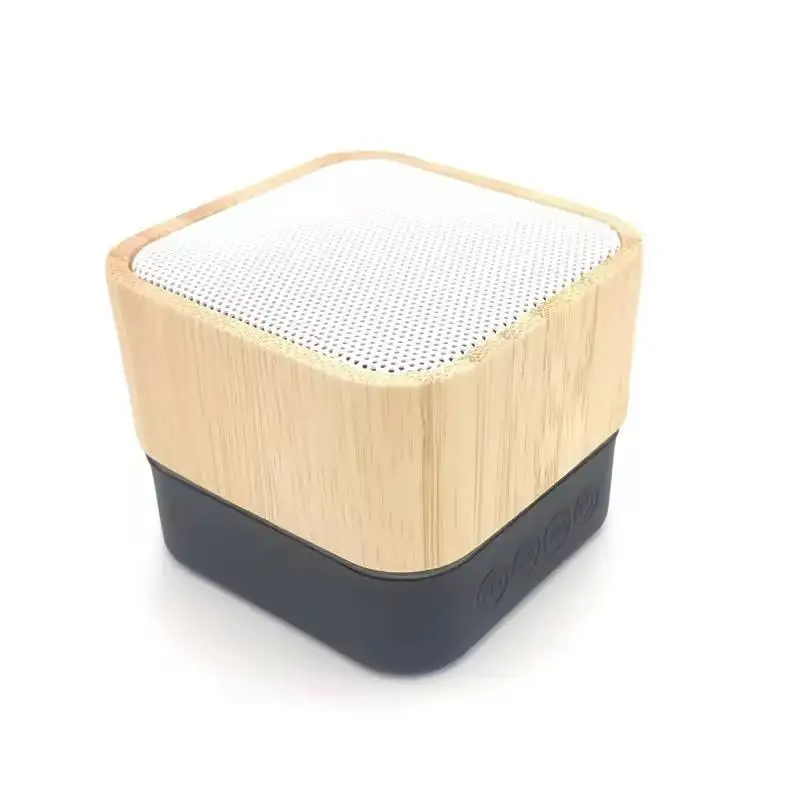 2024 Mini Bamboo Wood Speaker Rechargeable Speaker Portable Wireless Speaker
