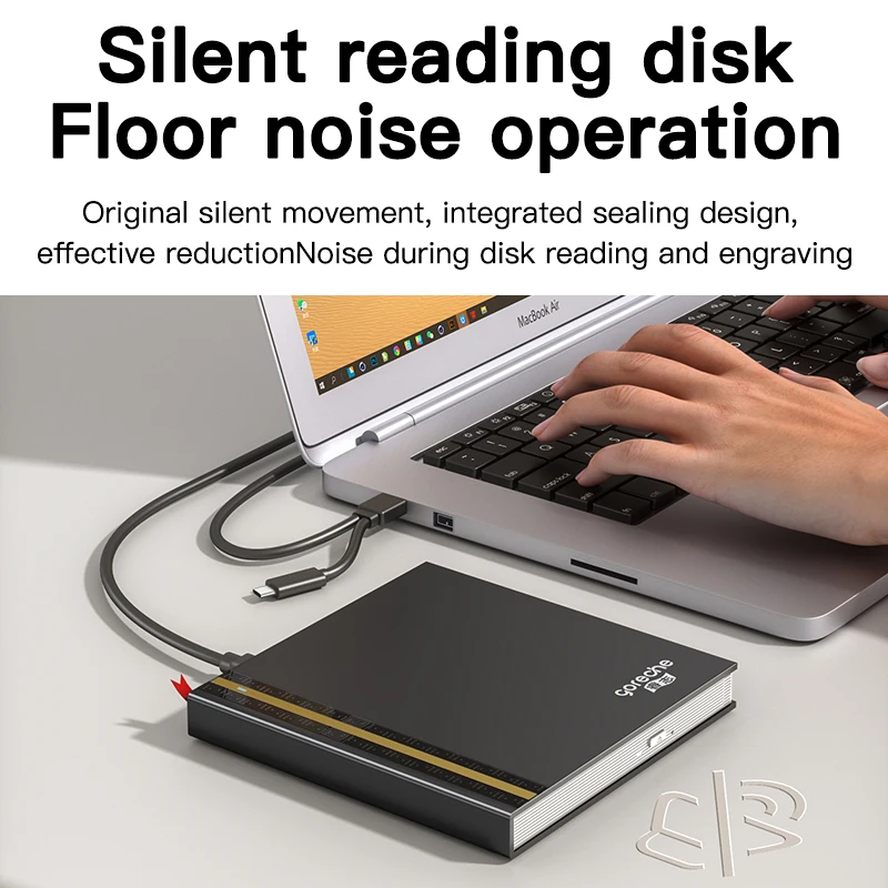 Cost-effective external mobile optical drive DVD CD drive RW Optical Burner Player Writer USB 3.0 Type-c for Computer