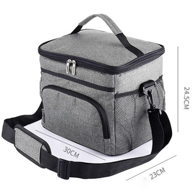  High Quality custom logo Portable Large Insulation Lunch bag Hot Selling Enlarge Shoulder strap Cooler