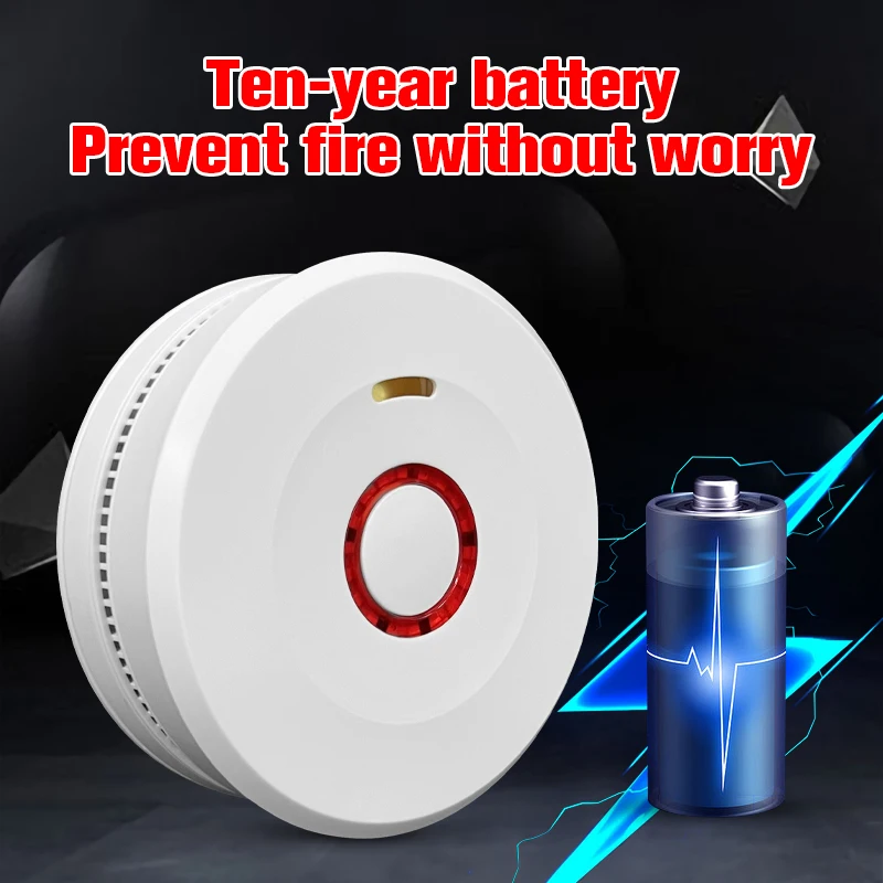 Hot Sell Fire Bell Sounder Detection Wireless 85Db Smoke Leak Alarm Sensor Plastic Cover Fire Alarm Smoke Detector Manufacturer