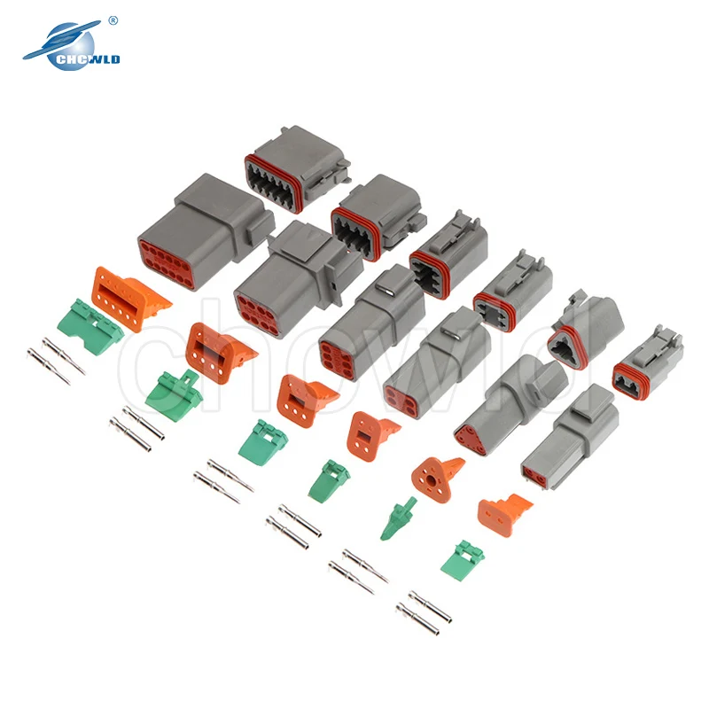 High quality 2 pin automotive deutsch dt series kit female waterproof auto dt06-2s connector