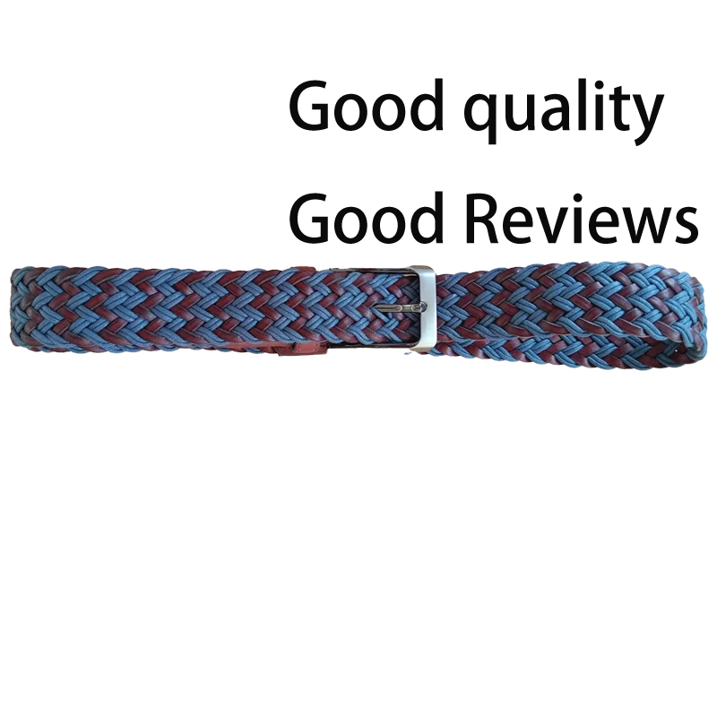Imported from Germany  Waxed Thread Customized   leather bran paper woven belts fashionable Braided  versatile belt