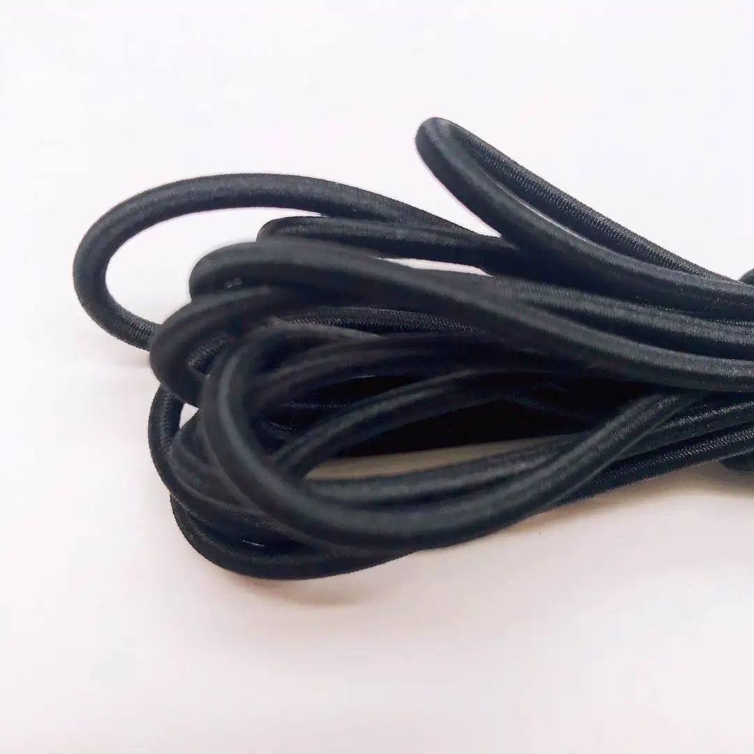 
 Черный эластичный шнур 3 мм  