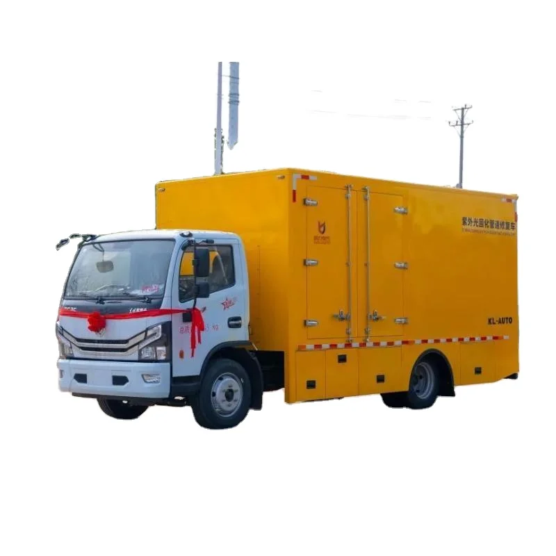 Dongfeng D7 UV Curing Pipeline Repair Truck QV Periscope Trenchless Pipe Repair Truck for Municipal Drainage Pipe Repair