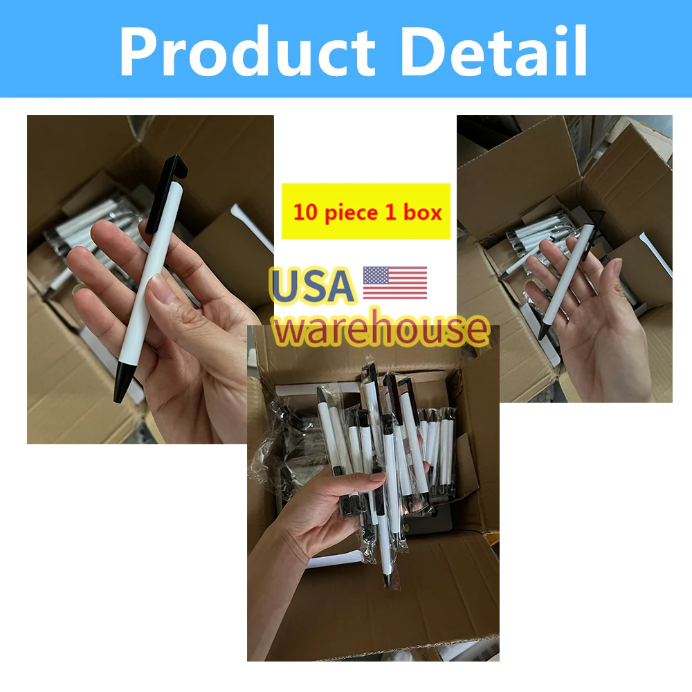 Sublimation Ink Pens usa warehouse Free shipping And Mobile Phone Stand Full Printing Ballpoint Sublimation Pens