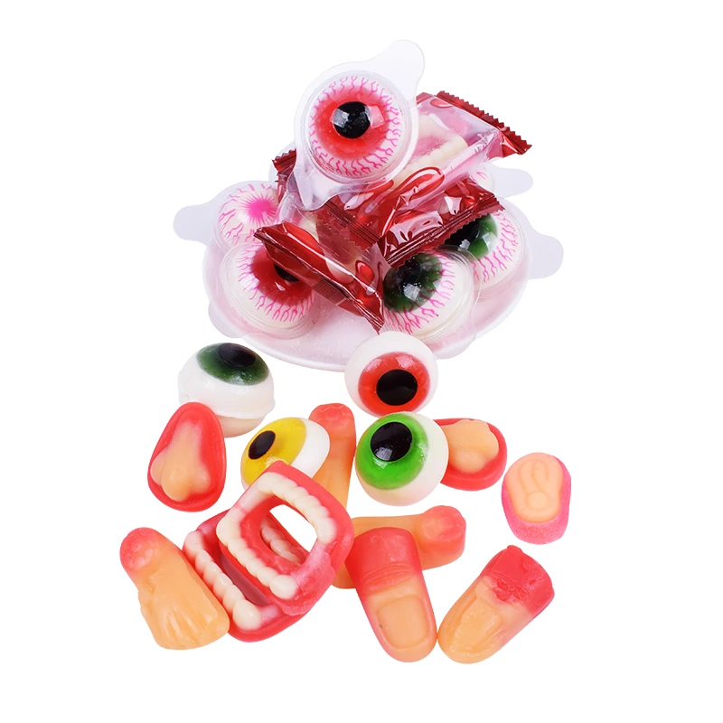 
Factory Custom Holloween Gummy Candies With Body Parts Shaped 