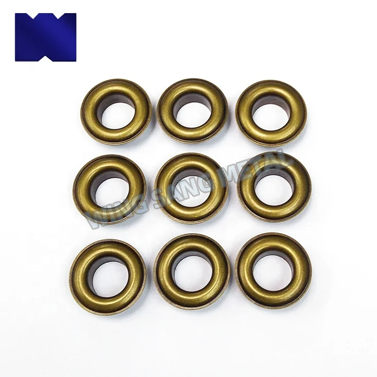 Custom size Round Shape Brass Copper Eyelets Grommets Factory Golden Metal Eyelets and Grommet for Garment Clothing